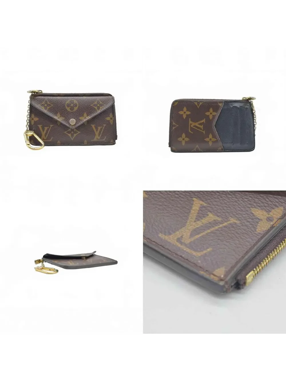 $675 Louis Vuitton  Monogram Recto Verso Card Holder RFID